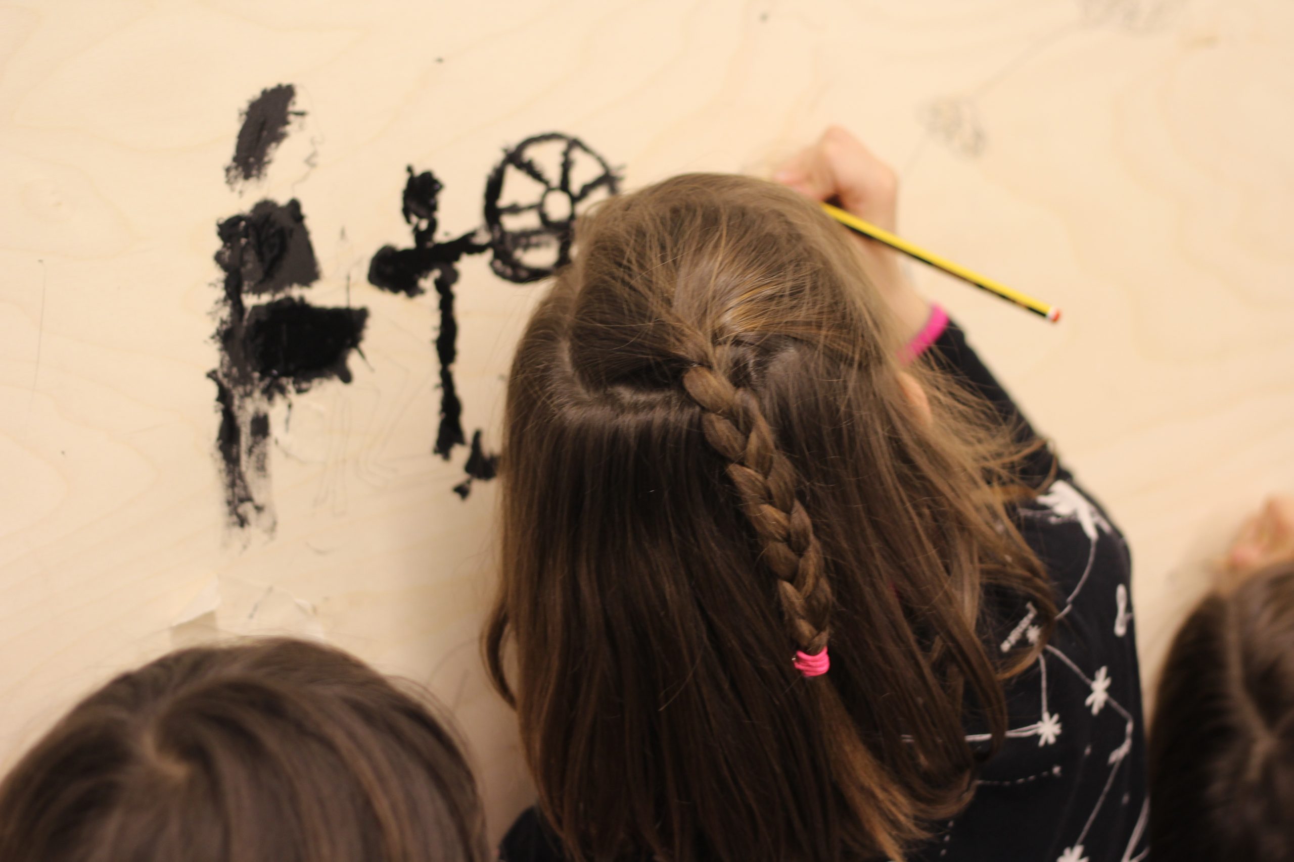 Girl during the interactive storytelling workshop